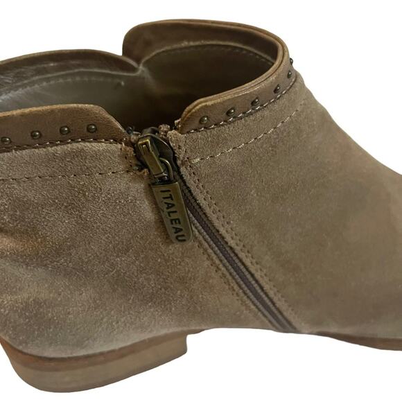 Italeau Miralda Brown Suede Ankle Booties - Picture 4 of 10